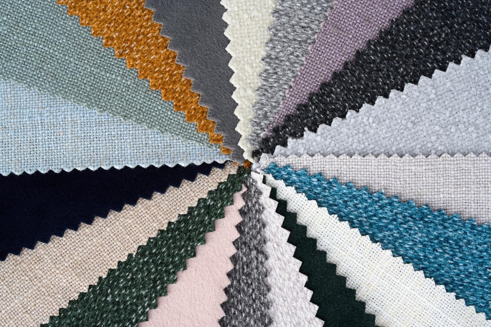 Moodboard of fabric swatches