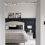 Dramatic black and white bedroom ideas