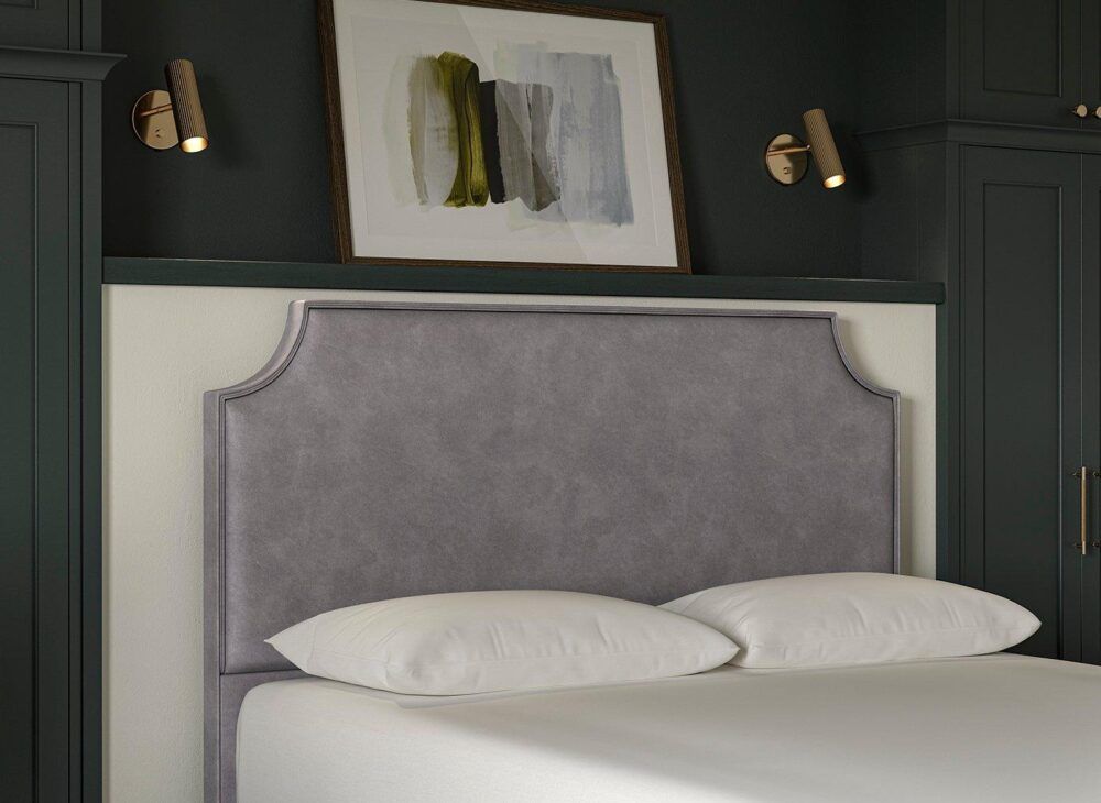 Sealy Tate Headboard in velvet touch fabric, colour armour