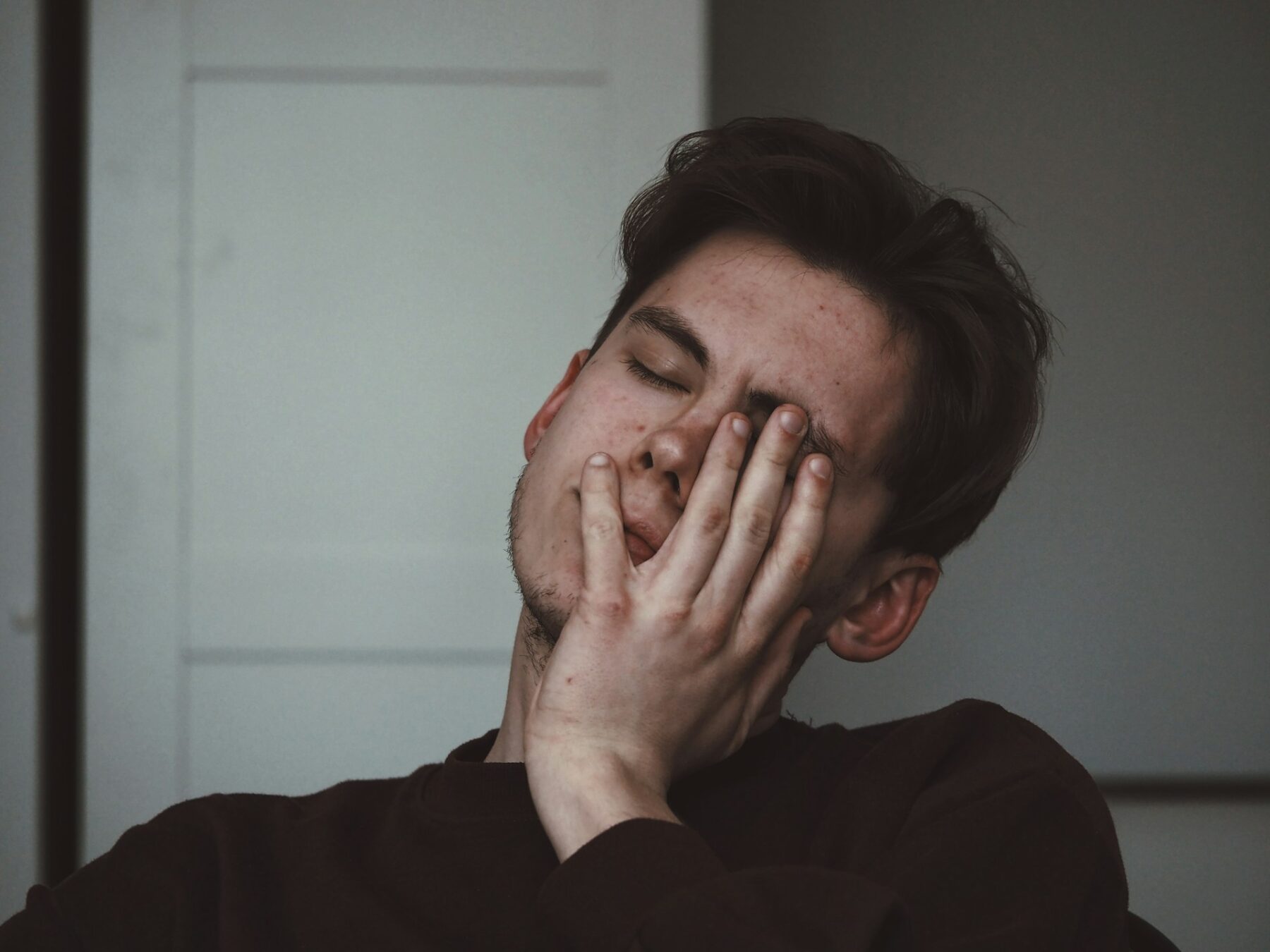 Sleep deprived man