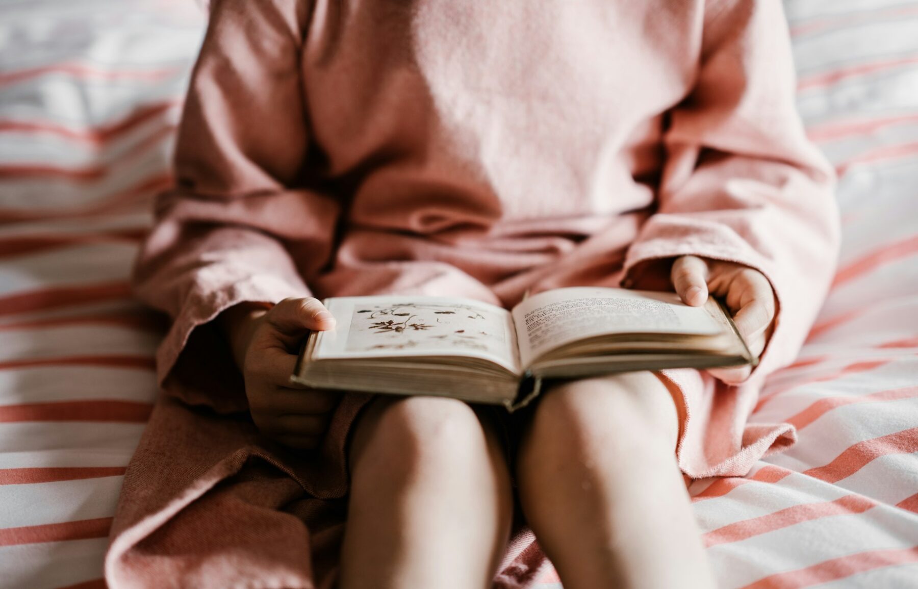 Child reading a book