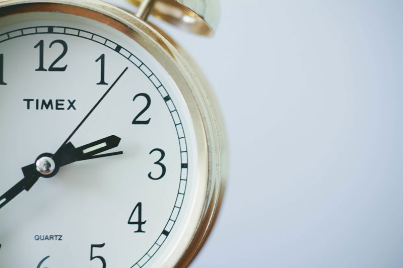 Close up of an alarm clock