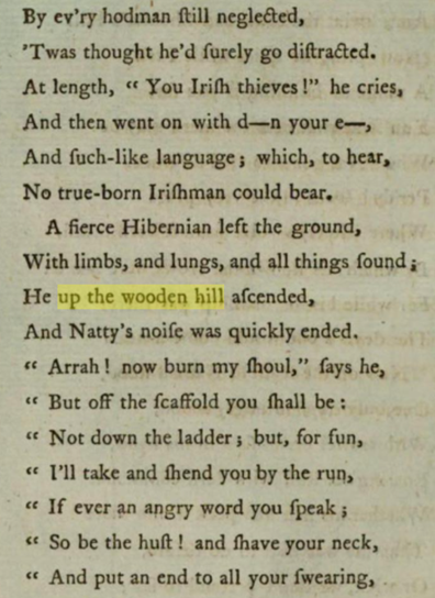 up the wooden hill example