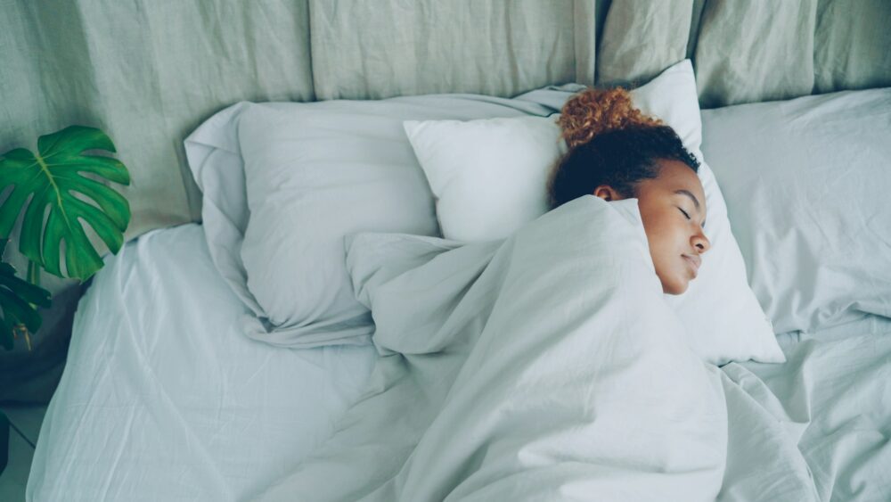 Sleeping with sciatica woman